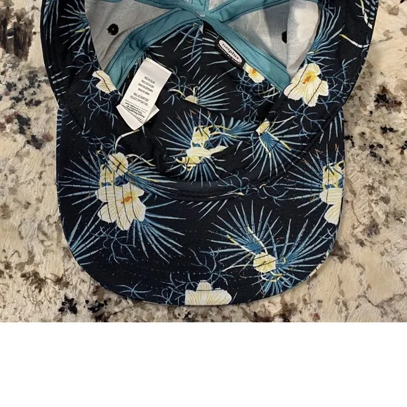 RARE Patagonia Black/Blue Floral Cap Funfarer SnapBack Adjustable Waves - Picture 6 of 7
